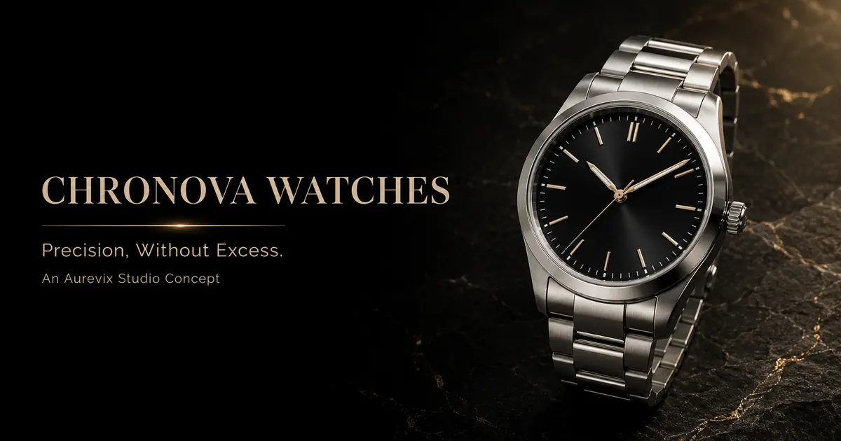Chronova Watches identity and product presentation